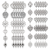 SUNNYCLUE 84Pcs 14 Styles Tibetan Style Alloy Connector Charms FIND-SC0003-33-1