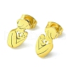 Thanksgiving Day Theme 304 Stainless Steel Stud Earrings EJEW-B041-01G-01-1