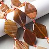 Natural Banded Agate/Striped Agate Beads Strands G-G196-A01-02-1