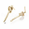 Brass Stud Earring Findings X-KK-S360-009-NF-2