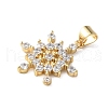 Brass Micro Pave Cubic Zirconia Pendants KK-A252-04G-2