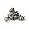 304 Stainless Steel Pendants STAS-E058-20AS-3