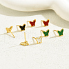 4 Pairs 4 Colors Butterfly Earrings Set for Women EF2520-1