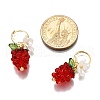 Handmade Lampwork Hoop Earrings EJEW-TA00657-4