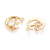 Brass Micro Pave Cubic Zirconia Pendants KK-N263-49G-2