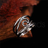 Wave Brass Finger Rings for Women FS-WG2693B-04-3