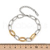 304 Stainless Steel Cable Chain Bracelets for Women BJEW-K279-02GP-5
