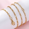 Brass Figaro Chains Necklaces for Women NJEW-D302-01G-5