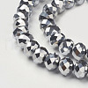 Electroplate Glass Beads Strands X-GR7X10MMY-S-2
