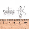 Brass Micro Pave Cubic Zirconia Brooch Findings KK-N258-19P-3