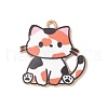 Alloy Enamel Pendants FIND-H047-01G-02-1