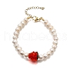 Natural Cultured Freshwater Pearl Beaded Bracelets for Women BJEW-TA00649-2