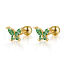 925 Sterling Silver Clear Cubic Zirconia Butterfly Stud Earrings DC8274-2-2