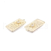 Brass Micro Pave Clear Cubic Zirconia Pendants KK-G432-18G-3