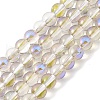 Transparent Electroplate Glass Beads Strands GLAA-T032-T4mm-C07-1