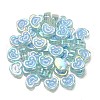 UV Plating Rainbow Iridescent Acrylic Enamel Beads OACR-G012-12A-3