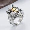 Tibetan Style Alloy Finger Rings FS-WGEEE2E-04-1