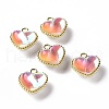 UV Plating Rainbow Iridescent Acrylic Pendants OACR-E009-13LG-1