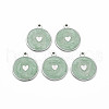 304 Stainless Steel Enamel Pendants STAS-S117-028-1