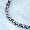 201 Stainless Steel Byzantine Chain Bracelets BJEW-B078-155P-5