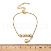 304 Stainless Steel Curb Chain Bracelets BJEW-D337-01B-GP-5