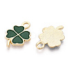 Rack Plating Alloy Enamel Pendants ENAM-N055-088-06LG-1