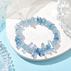 Natural Aquamarine Chips Beaded Stretch Bracelets BJEW-TA00494-01-2