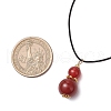Natural Carnelian(Dyed & Heated) Gourd Pendant Necklaces NJEW-JN05246-02-3