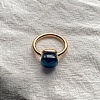 Square 304 Stainless Steel with Glass Finger Rings FS-WG8AAFA-21-1