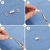SUNNYCLUE 8 Sets 4 Colors  Brass Fold Over Clasps KK-SC0005-45B-2