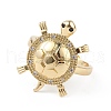 Cubic Zirconia Tortoise Adjustable Ring RJEW-L100-022G-2