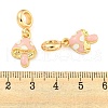 Rack Plating Alloy Enamel Mushroom European Dangle Charms FIND-B034-18G-03-3