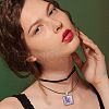 DIY Blank Square Pendant Making Kit DIY-NB0002-49-6