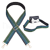 Stripe Pattern Glittered Polyester Adjustable Webbing Bag Straps PURS-WH0005-82KCG-01-1