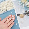  300Pcs 5 Style ABS Plastic Imitation Pearl Bead Caps OACR-NB0001-39-4