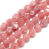 Natural Rhodochrosite Beads Strands G-S149-10-10mm-1