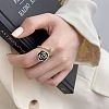 Alloy Rhinestone Adjustable Open Cuff Rings FS-WG54D79-01-1