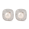 Mother's Day Jewellery 925 Sterling Silver Square Stud Earrings EJEW-C115-02P-1