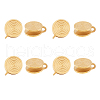 FIBLOOM 8Pcs 304 Stainless Steel Vortex Cuff Earrings EJEW-FI0003-29G-1