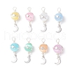 Natural Selenite Pendants PALLOY-JF03769-02-1