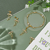 BENECREAT 6Pcs Brass with Rhinestone Pendants KK-BC0014-26G-5