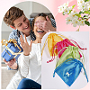 CHGCRAFT 6Pcs 6 Colors Rectangle Cloth Packing Pouches ABAG-CA0001-15-7