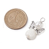 ABS Imitation Pearl Pendants PALLOY-JF02740-01-2