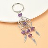 Natural Amethyst Chips Keychain KEYC-YW0001-05A-1