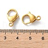 304 Stainless Steel Lobster Claw Clasps STAS-V007-01F-G-3