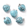 Synthetic Turquoise Pendants G-I311-A33-1