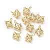 Brass Cubic Zirconia Charms KK-G462-50KCG-3