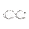 Non-Tarnish 304 Stainless Steel Twist Ring Stud Earrings EJEW-D095-08P-1