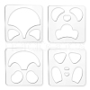 Acrylic Earring Handwork Template TOOL-WH0152-023-1