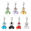7Pcs Angel Glass Pendant Decorations HJEW-MZ00260-2